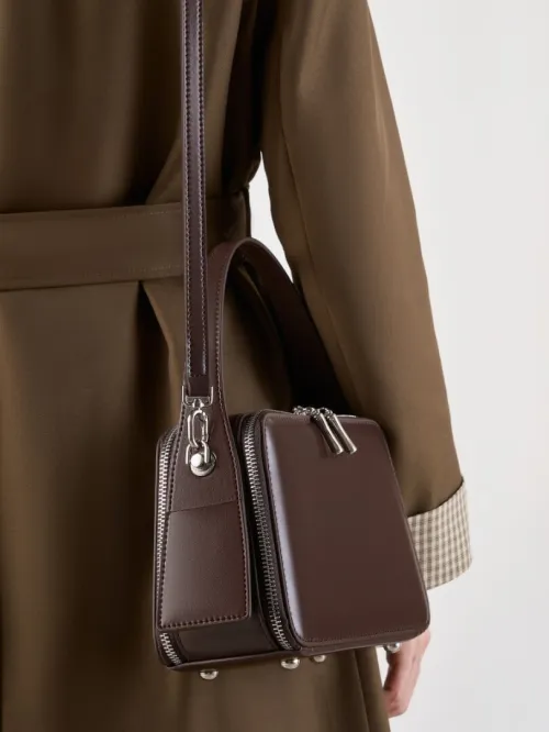 Petit sac carré en cuir véritable design niche anse style avant toit polyvalent pour le travail bandoulière ou main pour femme