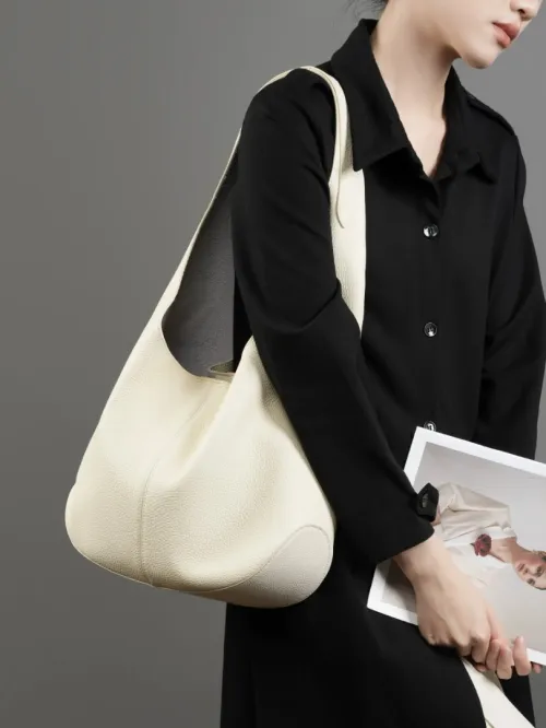 Sac seau tote en cuir de vache pleine fleur grande capacité nouveau modèle tendance coréen chic à porter sous le bras ou sur l épaule