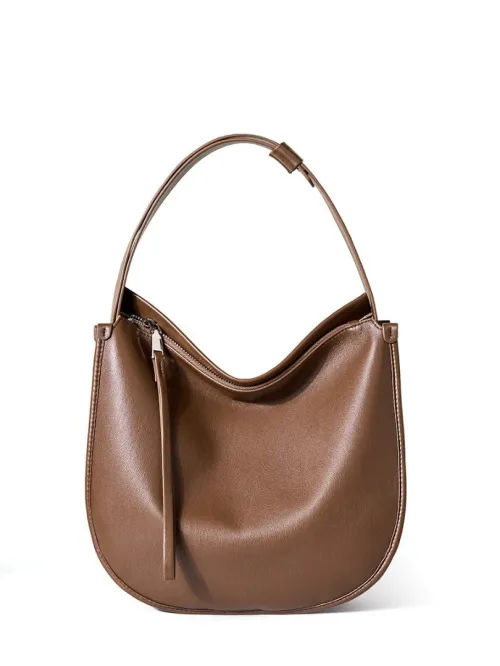 Sac cabas en cuir souple style décontracté nouvelle collection 2026 minimaliste et confortable en cuir de vache grande capacité pour le quotidien à porter à lepaule ou en bandouliere