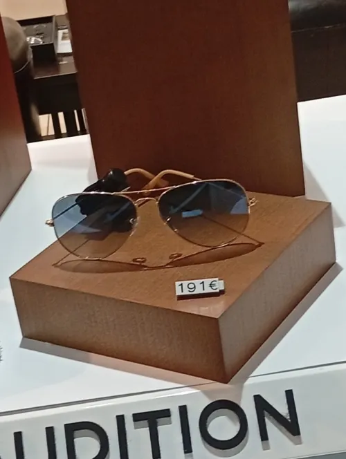 Raybane aviator d'oré neuve reflet bleu marine original