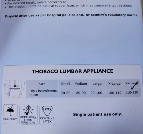 Dispositif de stabilisation thoraco-lombaire respirant