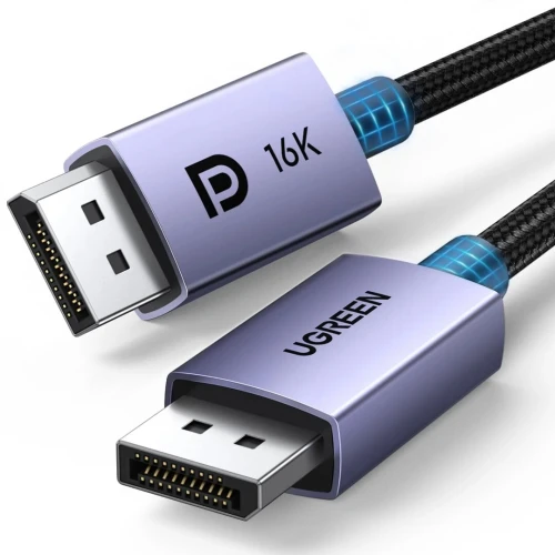 UGREEN Câble DisplayPort 2.1 Supporte 16K 30Hz - 8K 60Hz - 4K 240Hz - 80Gbps HDR HDCP (2M)