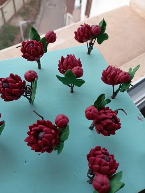 Fleurs en gumpaste sur commande gâteaux traditionnels 
