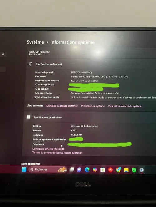 À vendre : Dell Precision 5510  Workstation professionnelle 