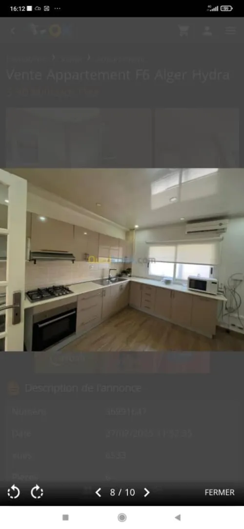 Vente Appartement F6 Alger Hydra
