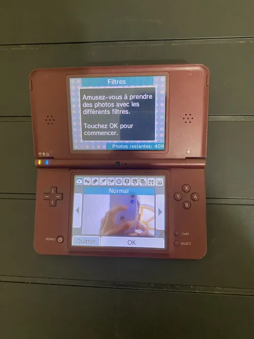 Nintendo dsi xl flashé twilight menu avec carte mémoire 32gb, pochette , stylos et chargeur original