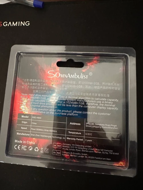 SSD Somnambulist 512GB - Neuf sous emballage