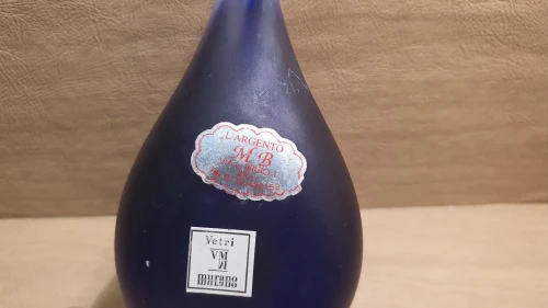 Presse papier Canard bleu cobalt Verre de Murano Italie Vetri Murano 