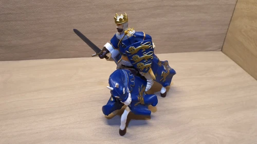 Figurine Chelvalier  de la marque Papo France: roi Richard bleu 