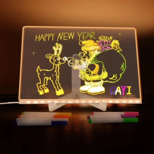 Tableau à Dessin LED coloré avec 7 stylos 40x30cm لوحة مضيئة للرسم والتلوين