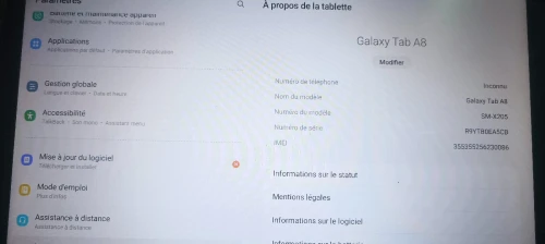 tablette Samsung Galaxy secured by Knox Tab A8 32g ram 3g Samsung