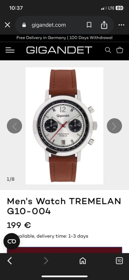 Montre Homme Gigandet TREMELAN G10-004 Style Élégant & Sport Chic