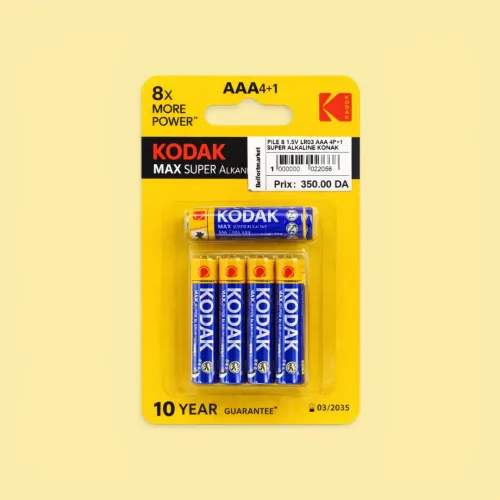 KODAK SUPER ALKALINE AAA Batteries 1.5V | PILE 1.5V LR03 AAA 4P+1