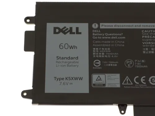 K5XWW Batterie Original Dell Latitude 13 7389 7390 2-in-1 12 5289 2-in-1 L3180 E5289 71TG4 60Wh
