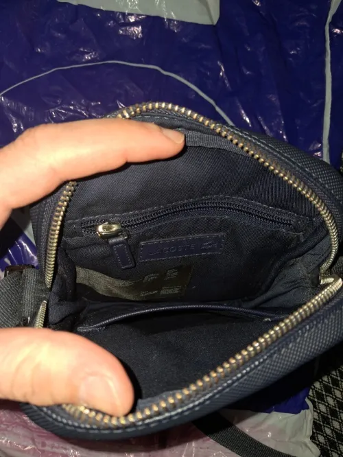 Sacoche lacoste original blue navy neuf