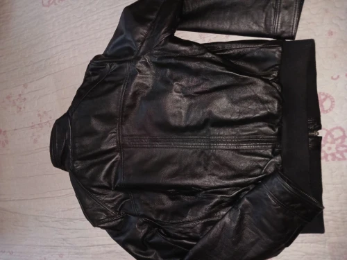 Veste Cuir Noir Original Pakistan Tailles L