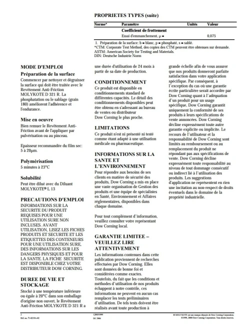 MOLYKOTE D-321R SPRAY DISPONIBLE 
