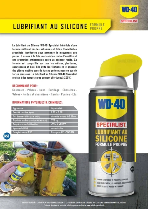 WD-40 LUBRIFIANT AU SILICONE (400 ML)