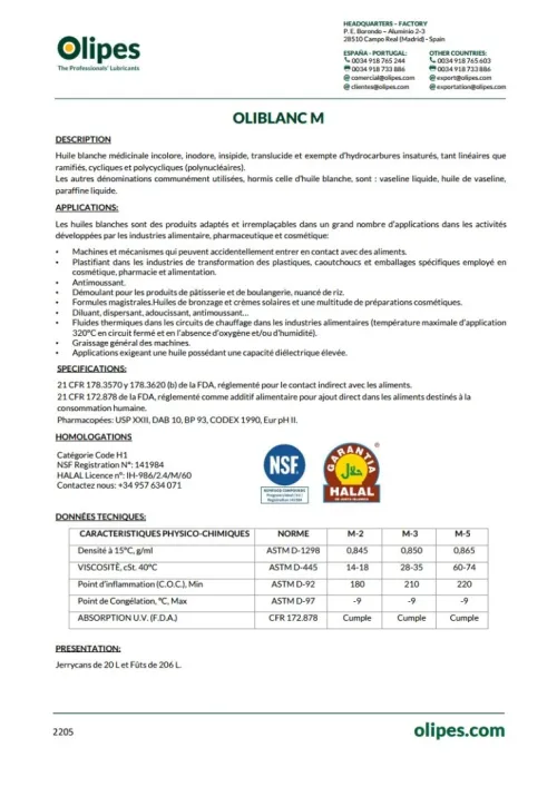 OLIPES OLIBLANC M3