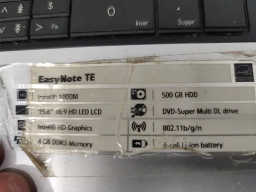 Packard Bell, easy Note TE11HC