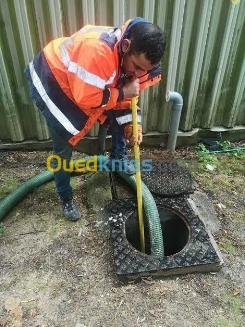 Service Débouchage canalisation curage vidange regarde.