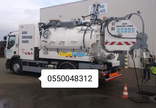 Service vidange fosse septique Débouchage canalisation curage.