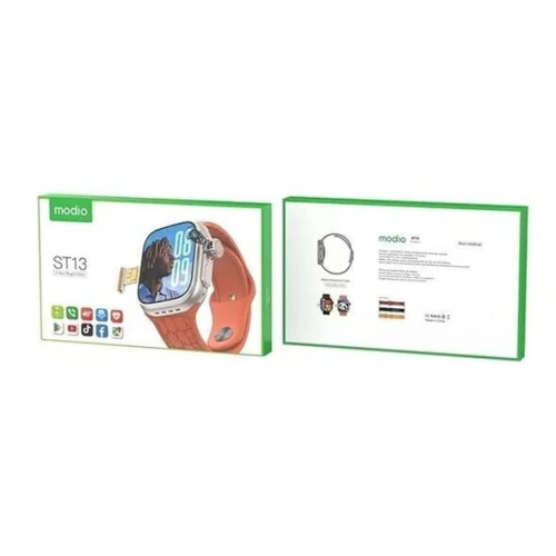 ساعة ذكية ST13 4G تدعم شريحة SIM و WiFi مع 3 أحزمة هدية