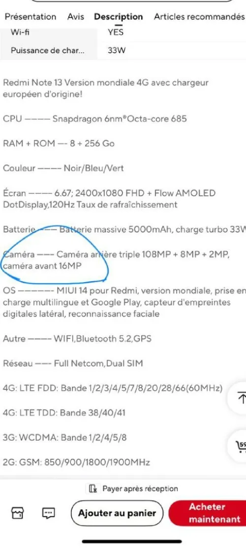Xiomi Redmi note 13