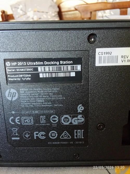 Station d'accueil pour pc HP