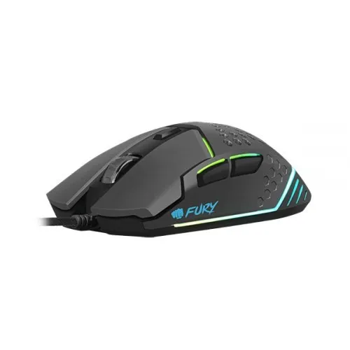 FURY Battler Souris Gaming USB 6400 DPI 6 Boutons Optique Rétro-éclairage RGB Légère Noir 