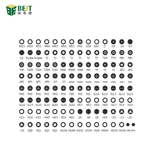 BST-117 126 en 1 Tournevis Set Tournevis Magnétique Bit Torx Multi Précision Tournevis pour Téléphone Électronique Dispositif Outil À Main