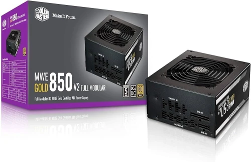 Cooler Master MWE Gold 850-V2 Power Supply | 80 Plus Gold 850W Full Modular