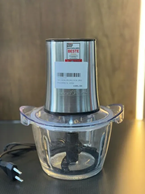 Hachoir proficook 2in1 en verre 1L 400w