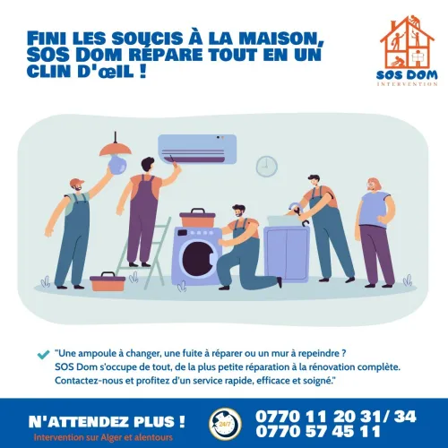 BRICOLAGE ET TRAVAUX A DOMICILE 7J/24H