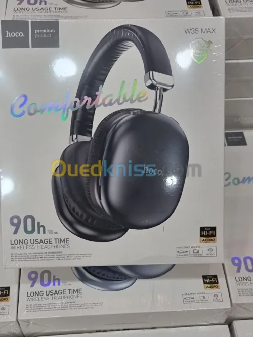 Casque Sans Fil Hoco W35 Max jusqu à 90Hr Hi-Fi Audio Bluetooth 5.3