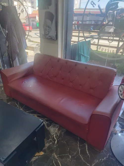 Fauteuil 3 places en simili cuir 