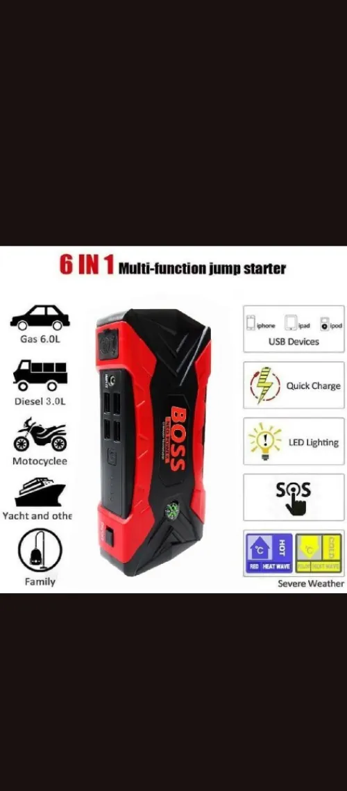 Démarreur Multifonction 99800mAh avec Compresseur d'Air et Câbles de Charge       