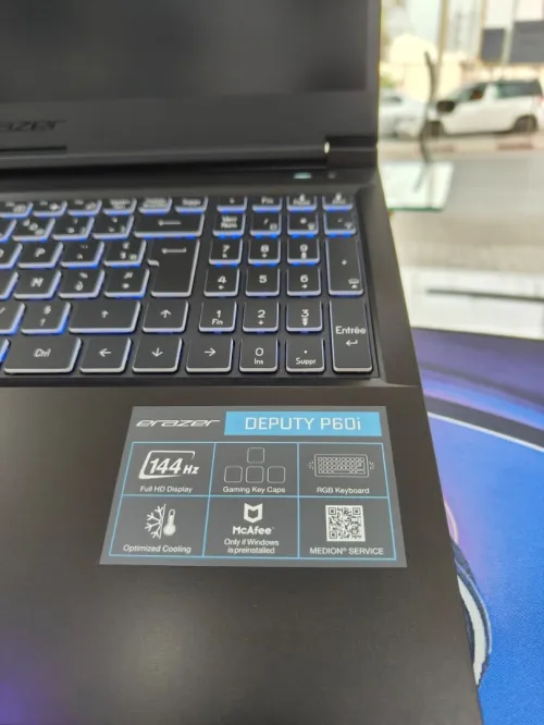 Erazer Deputy P60i i5 12450H 32GO 512SSD 15.6 FHD 144Hz RTX 4060 8GO JAMAIS UTILISÉ SOUS EMBALLAGE