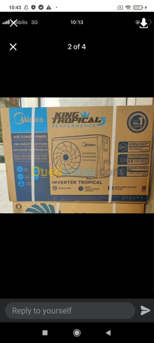 Climatiseur midea 12 btu inventer tropical جودة عالية بسعر ممتاز