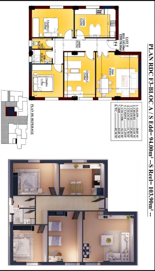Vente Appartement F3 F4 Alger Bab ezzouar