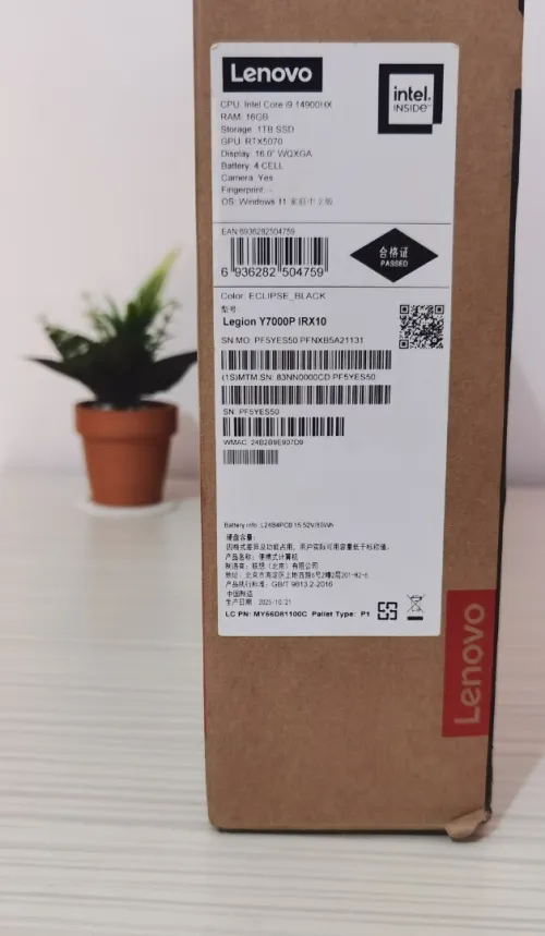 LENOVO LÉGION I9-14900HX RTX 5070 16GB DDR5 1TB SSD 16"QHD 240HZ
