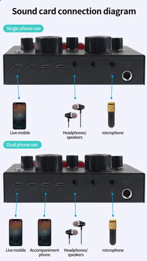 Carte son live V8