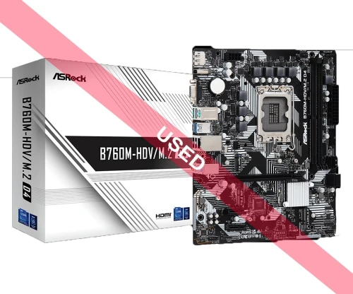 ASRock B760M HDV/M.2 D4 / MOTHERBOARD / 2 SLOTs RAM / DDR4 / USED