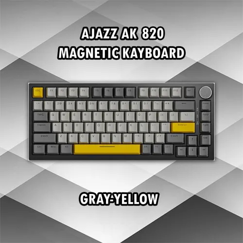 AJAZZ AK820 MAX HE / MAGNETIC KEYBOARD / (GRAY-YELLOW) /