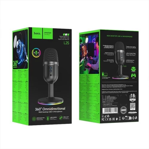 HOCO L25 / MIC / RGB / 360 SOUND / USB / WIRED