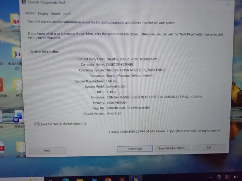 Dell i5 11eme intel Iris (R) Xe , 16Go Ram , 512 SSD