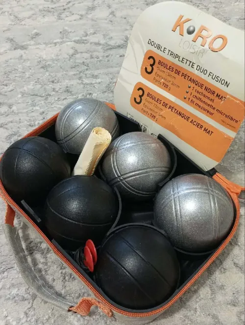 Boules pétanque koro double triplette