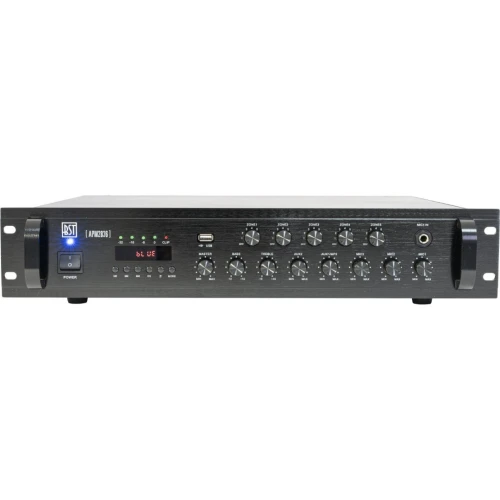 AMPLIFICATEUR-MIXAGE PA A 5 ZONES 350W AVEC USB, BLUETOOTH, FM & TELECOMMANDE
