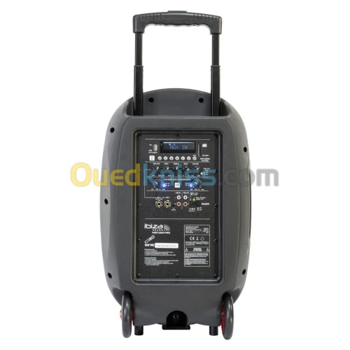 SYSTÈME DE SONORISATION PORTABLE AUTONOME 12”/30CM AVEC USB-MP3, REC, VOX, BLUETOOTH, 2 MICROS UHF