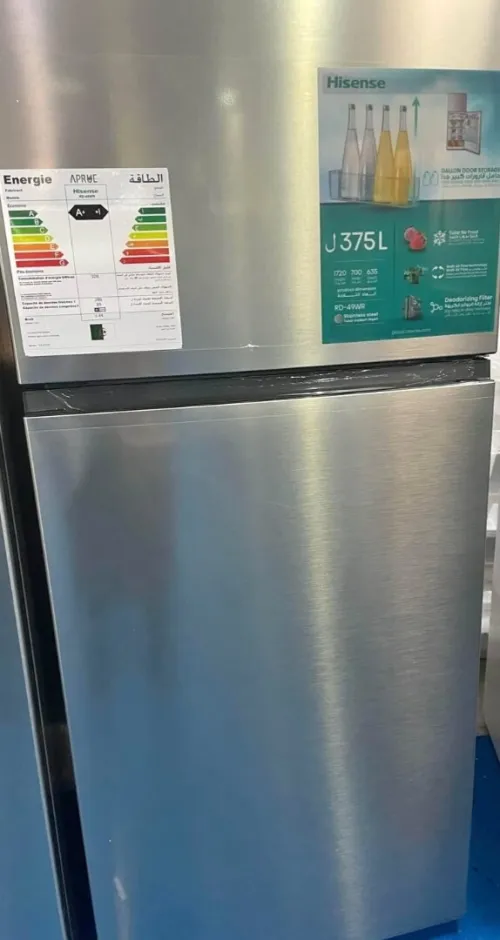 Réfrigérateurs HISENSE Combiné 408 Litres No Frost Inverter 1 Tiroirs 4 Etageres Largeur 80 Cm Hauteur 183.5 Cm Avec Dégivrage automatique Avec Congélation rapide